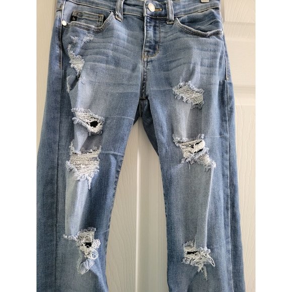 Judy Blue Los Angeles Skinny Fit distressed Ripped Denim Jeans size 3/26 - Picture 2 of 10
